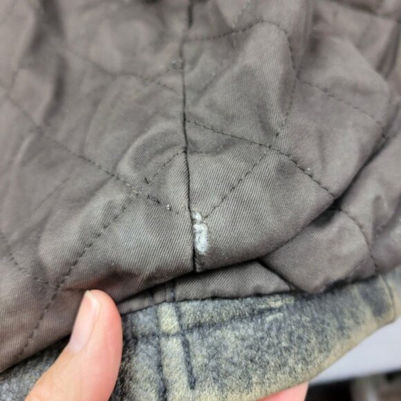 VTG GAP Sherpa Lined Leather Jacket Men Small Trucker Western Barn Coat Y2K - Picture 5 of 16